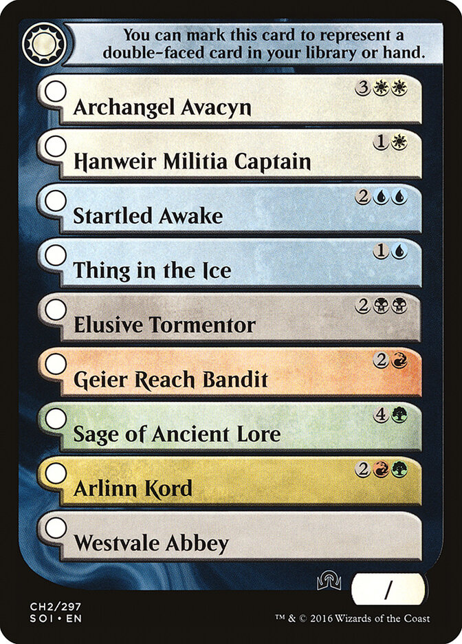 Shadows Over Innistrad Checklist 2 card front