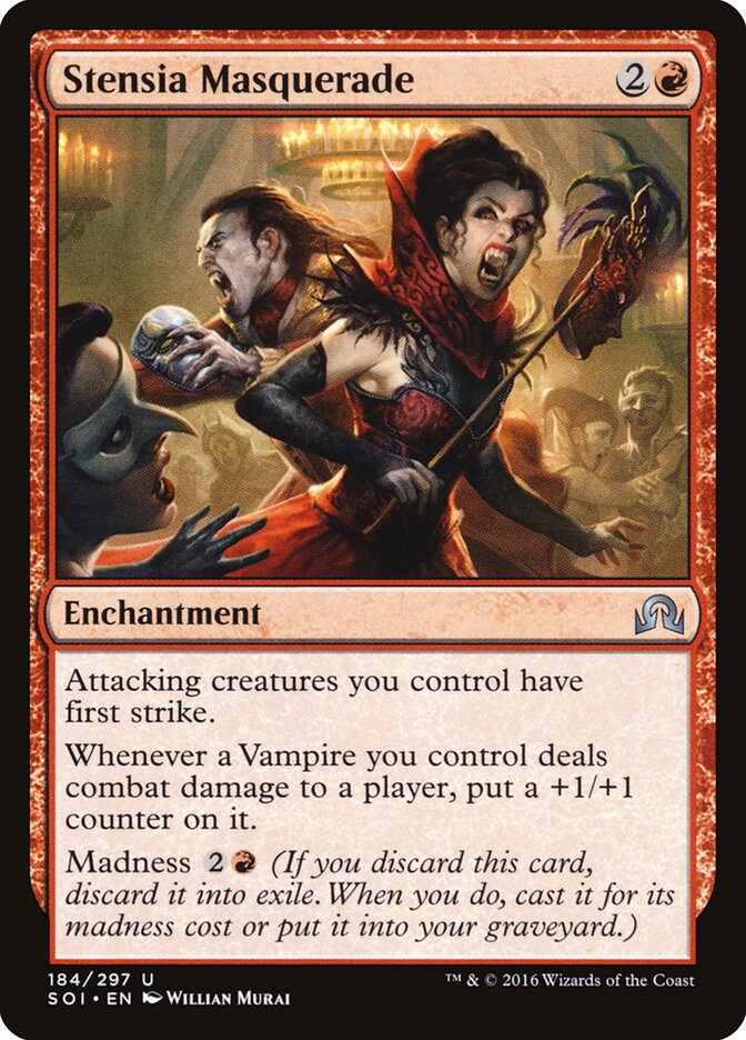 Stensia Masquerade card front