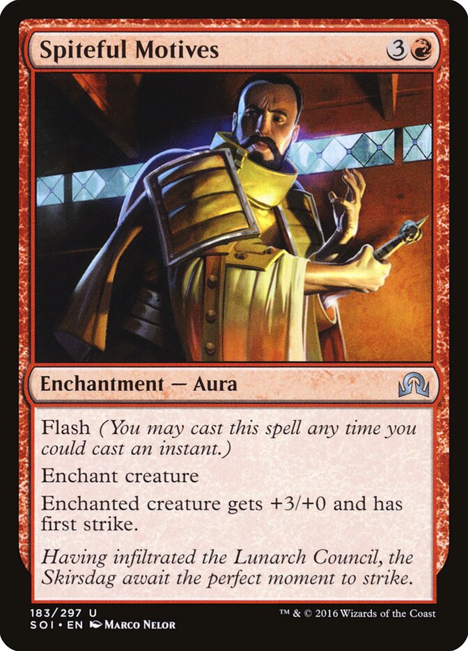 Spiteful Motives card front