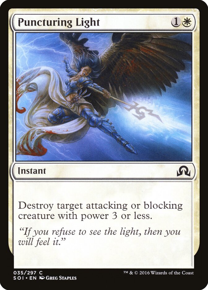 Puncturing Light card front
