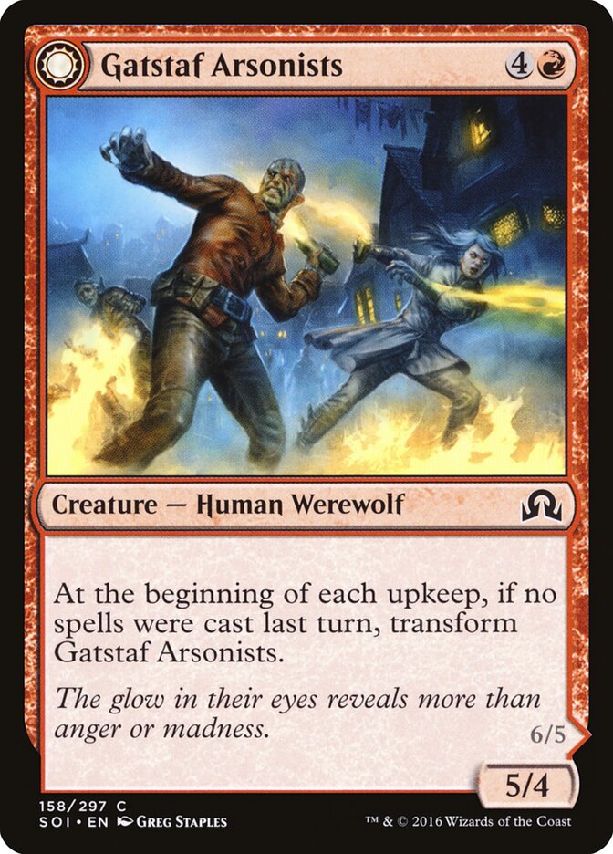Gatstaf Arsonists card front