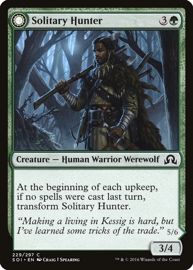 Solitary Hunter card front