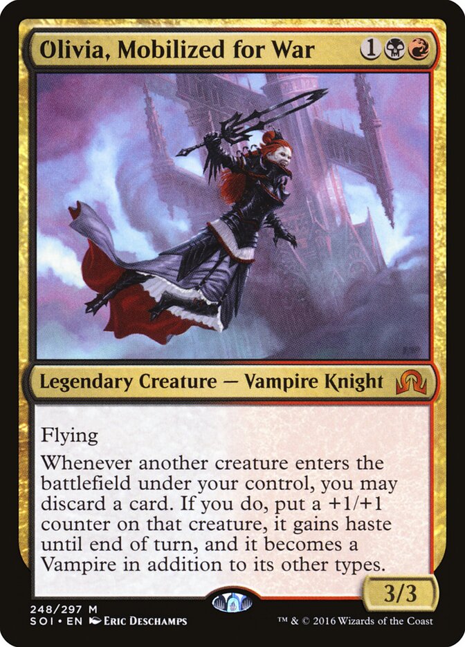 Olivia, Mobilized for War card front