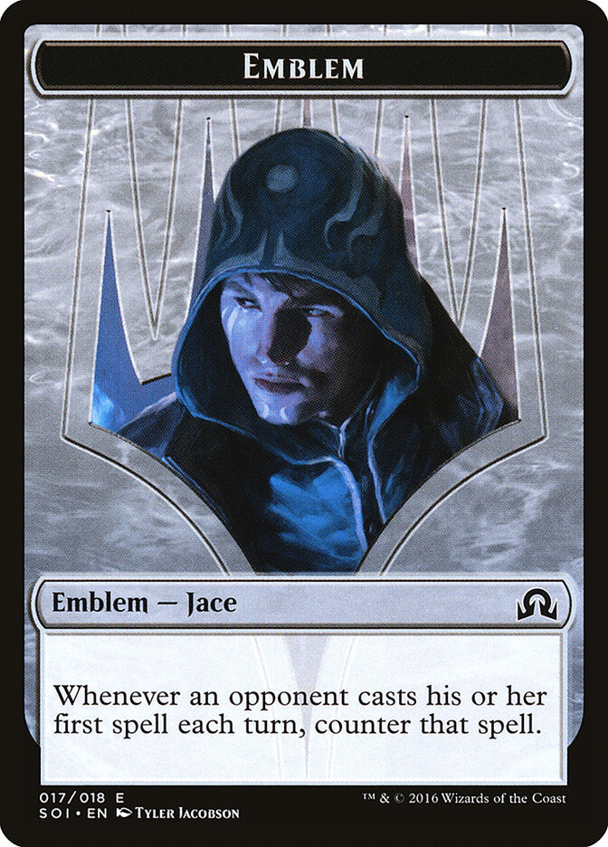 Jace, Unraveler of Secrets Emblem card front