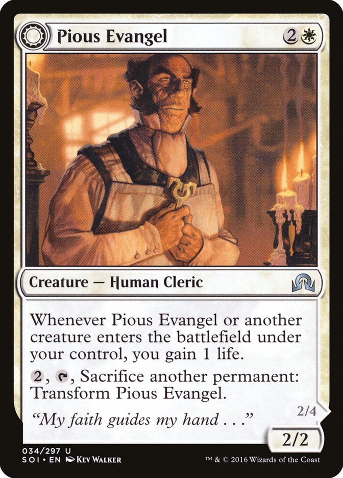 Pious Evangel card front