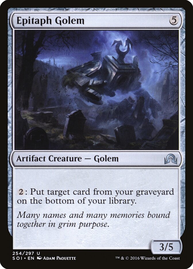 Epitaph Golem card front