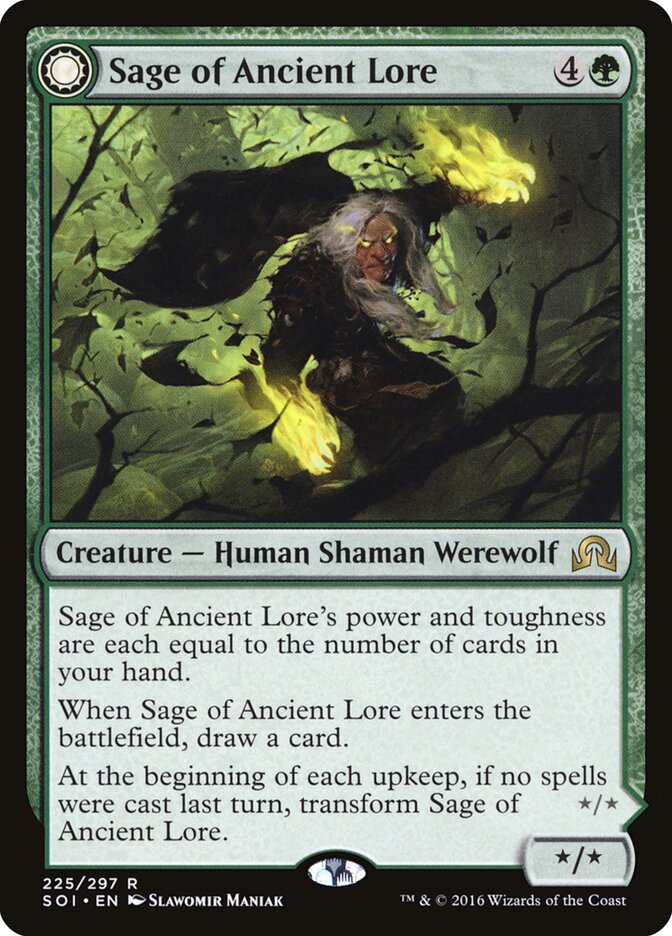 Sage of Ancient Lore card front