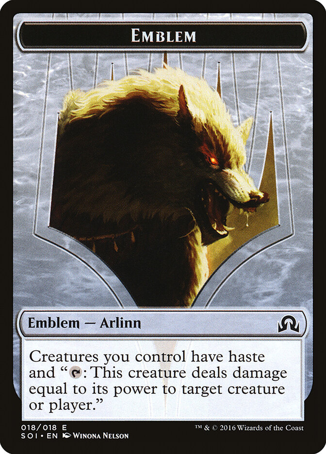 Arlinn, Embraced by the Moon Emblem card front