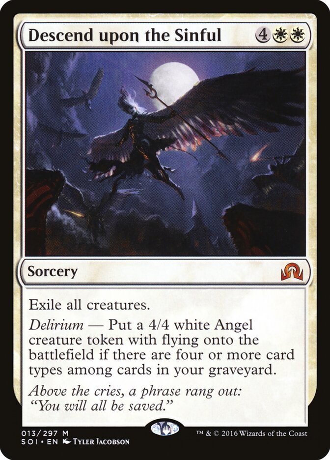 Descend upon the Sinful card front