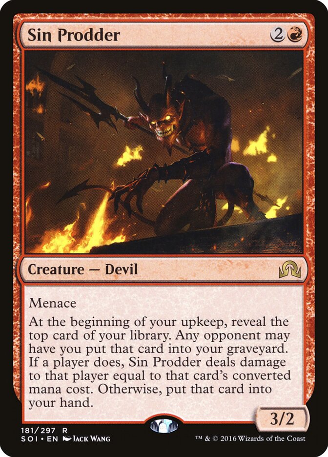 Sin Prodder card front