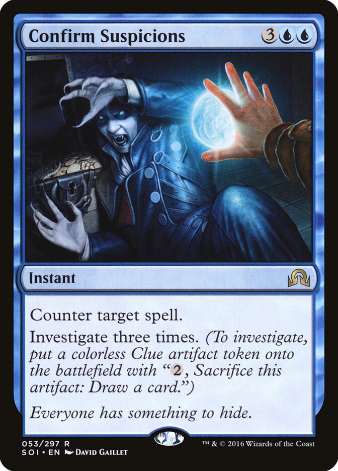 Confirm Suspicions card front