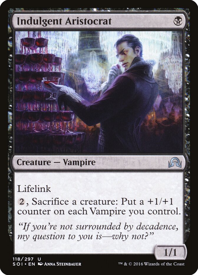 Indulgent Aristocrat card front
