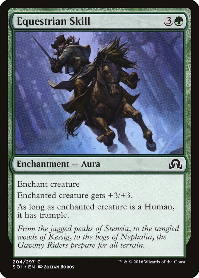 Equestrian Skill card front