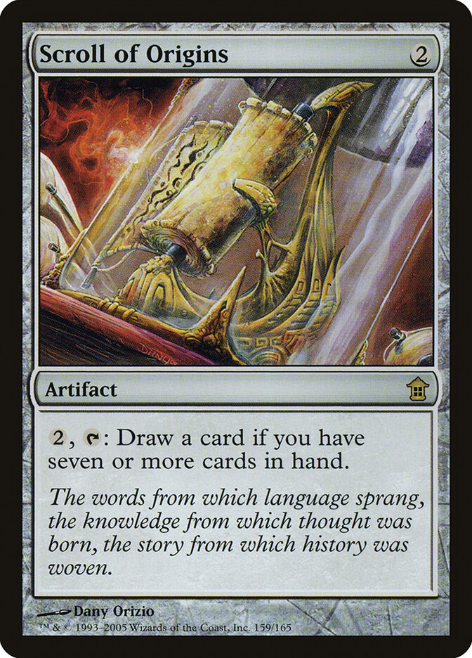 Scroll of Origins card front