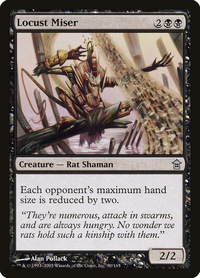 Locust Miser card front