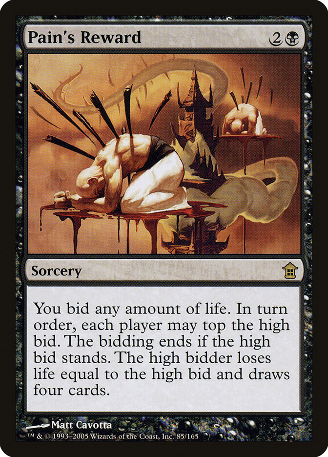 Pain's Reward card front
