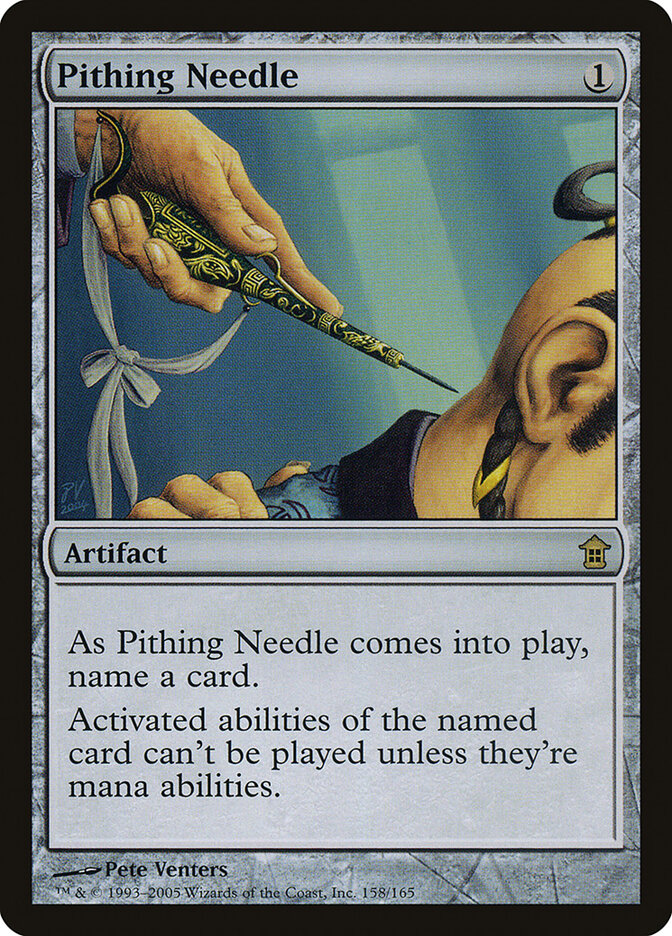 Pithing Needle card front
