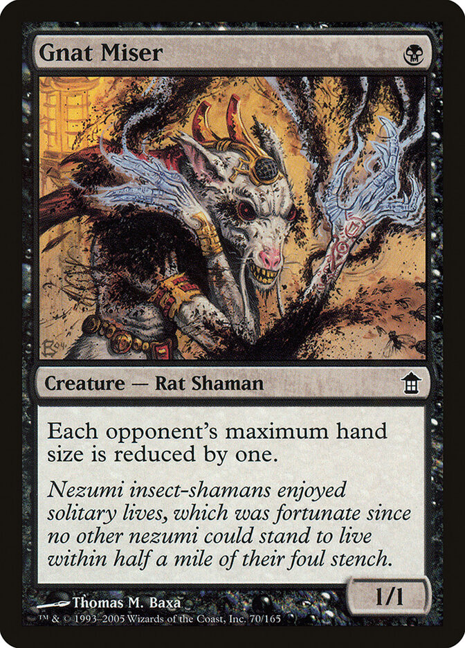 Gnat Miser card front