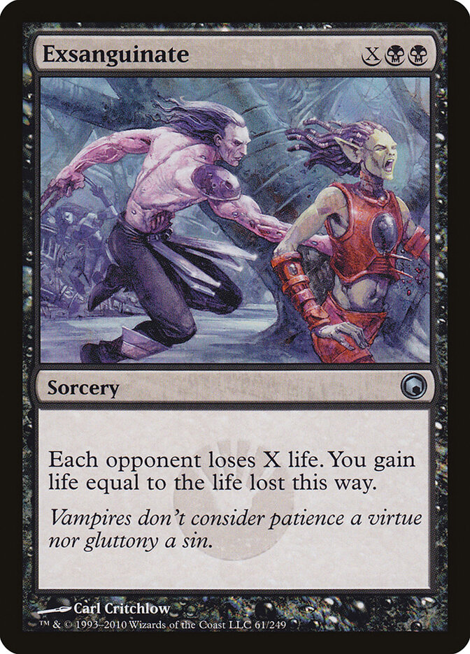 Exsanguinate card front