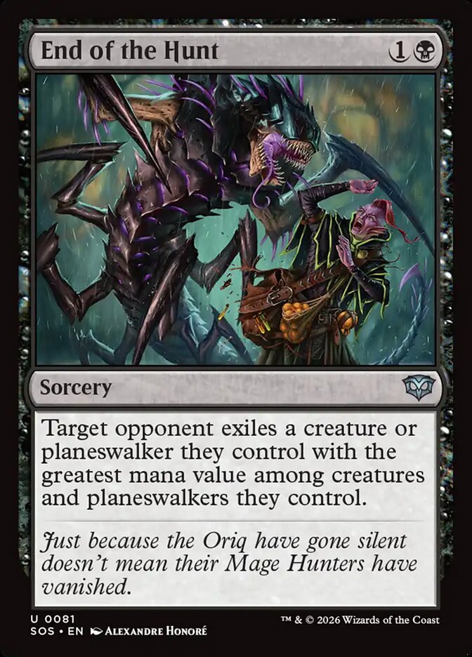 End of the Hunt card front