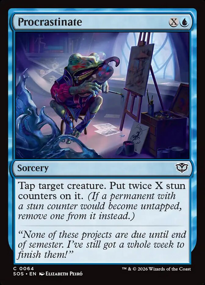 Procrastinate card front