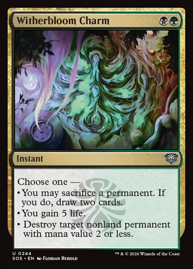 Witherbloom Charm card front