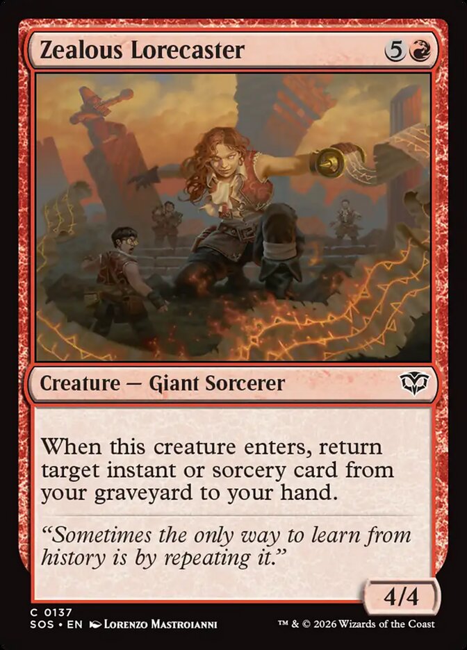 Zealous Lorecaster card front