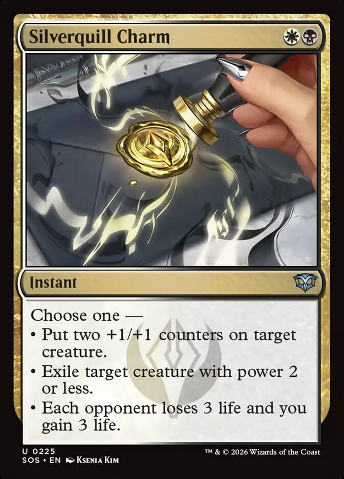 Silverquill Charm card front