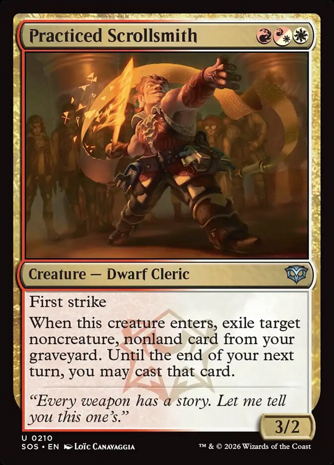 Practiced Scrollsmith card front