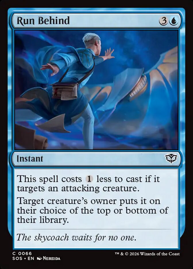 Run Behind card front