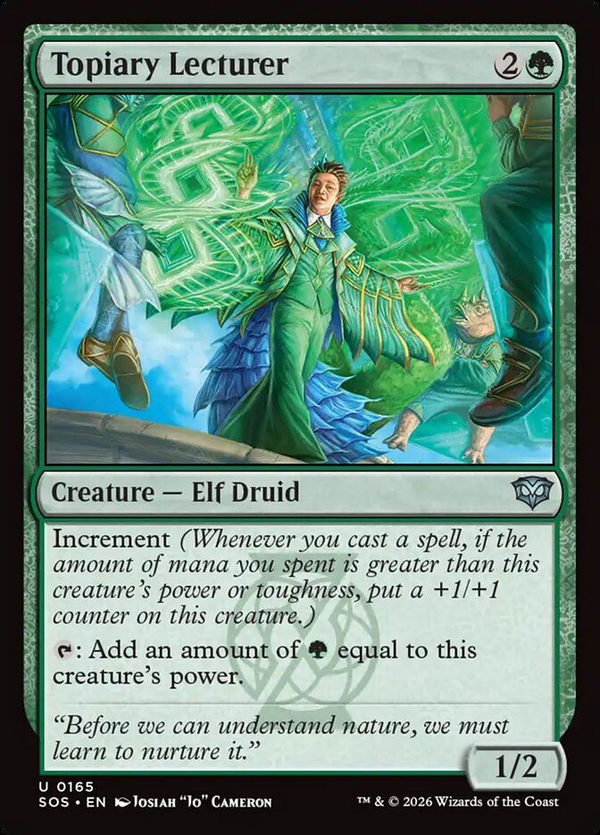 Topiary Lecturer card front