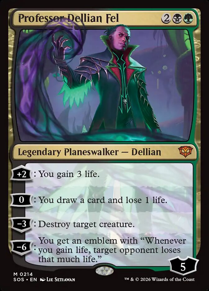 Professor Dellian Fel card front