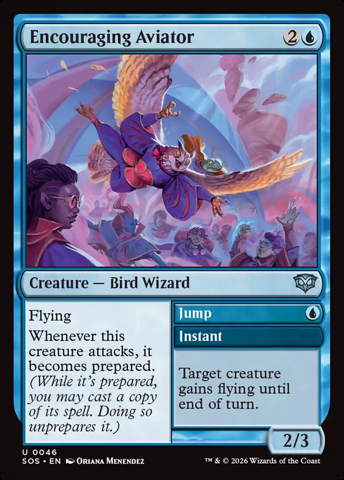 Encouraging Aviator card front