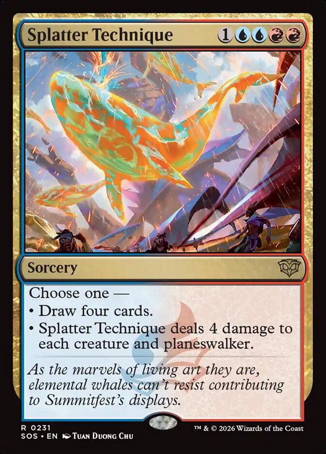 Splatter Technique card front