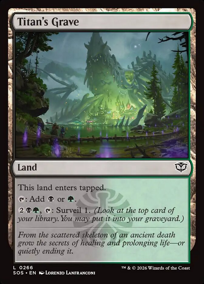 Titan's Grave card front