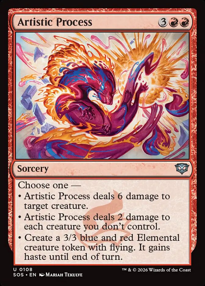 Artistic Process card front