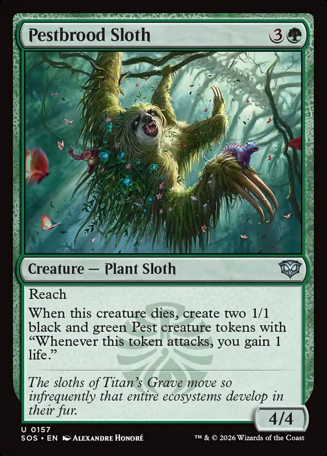 Pestbrood Sloth card front