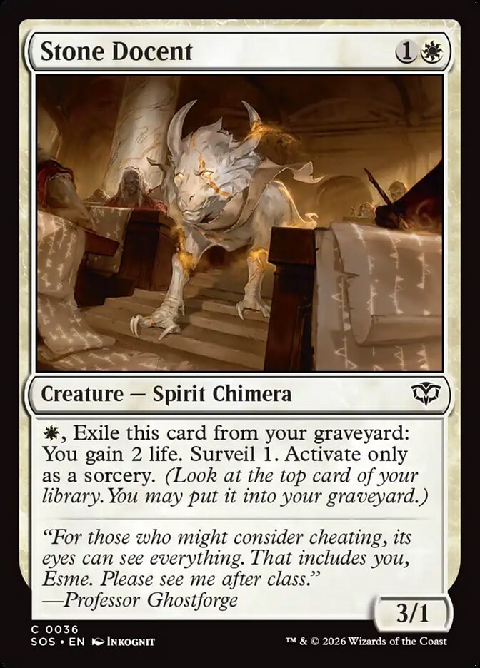 Stone Docent card front