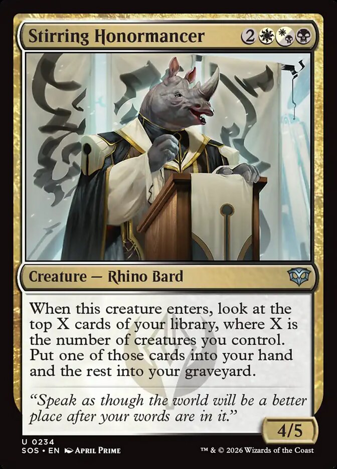 Stirring Honormancer card front