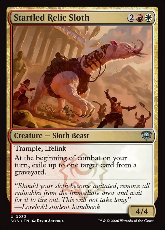 Startled Relic Sloth card front