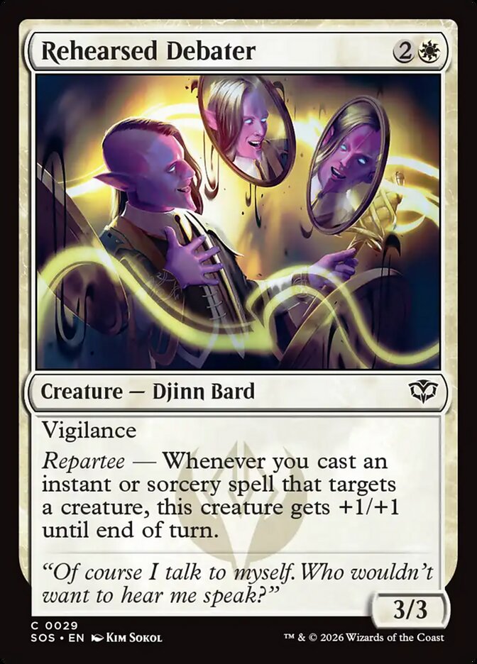 Rehearsed Debater card front
