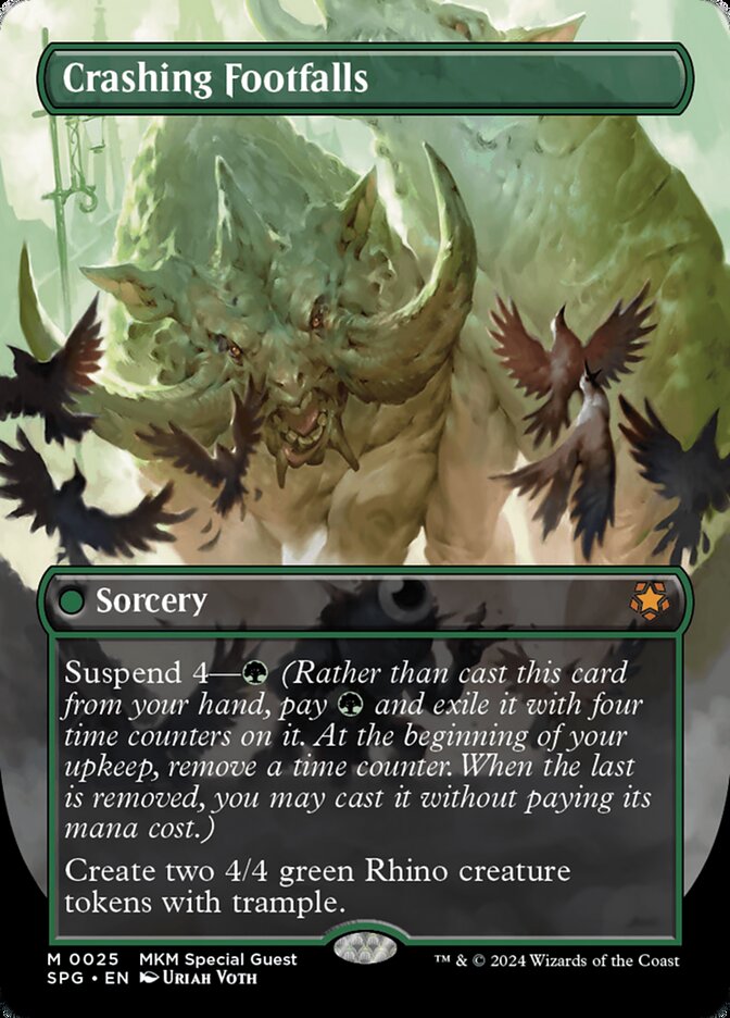 Crashing Footfalls card front
