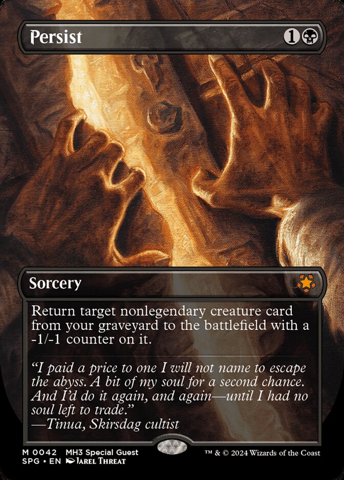Persist card front