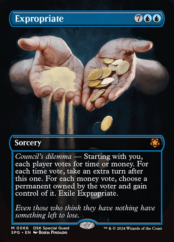 Expropriate card front