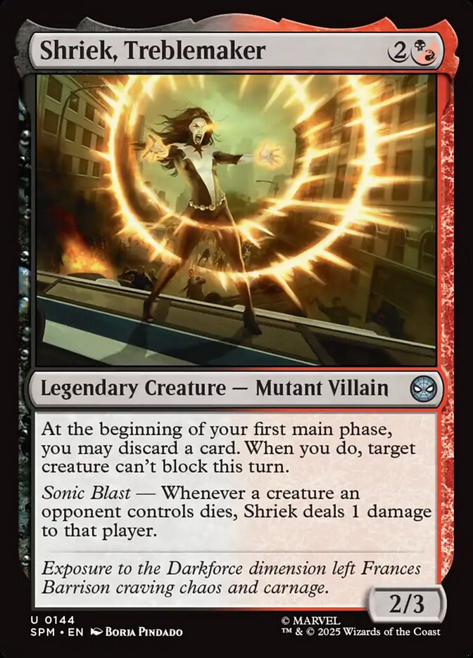 Shriek, Treblemaker card front