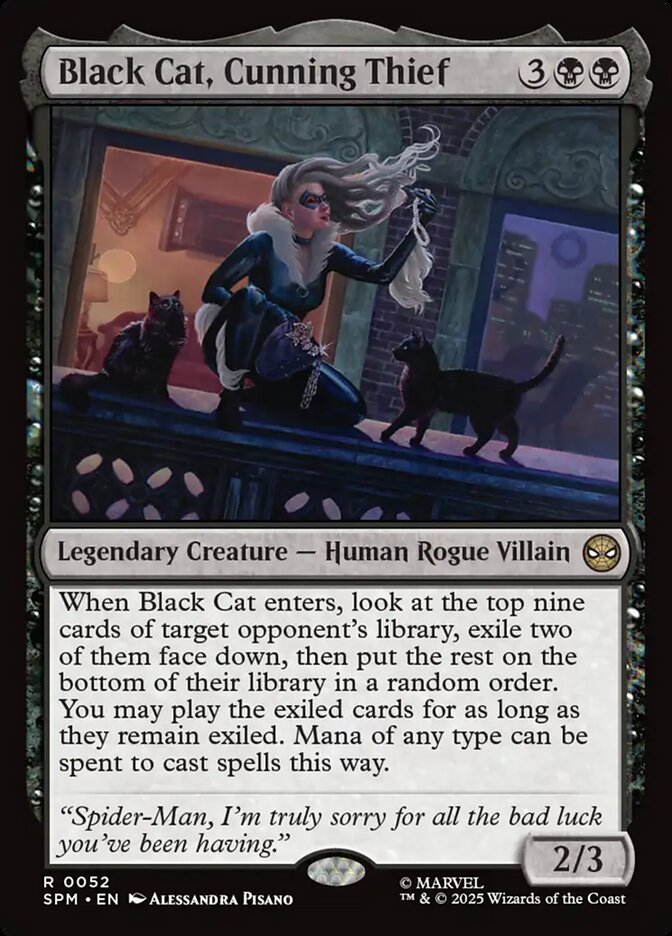 Black Cat, Cunning Thief card front