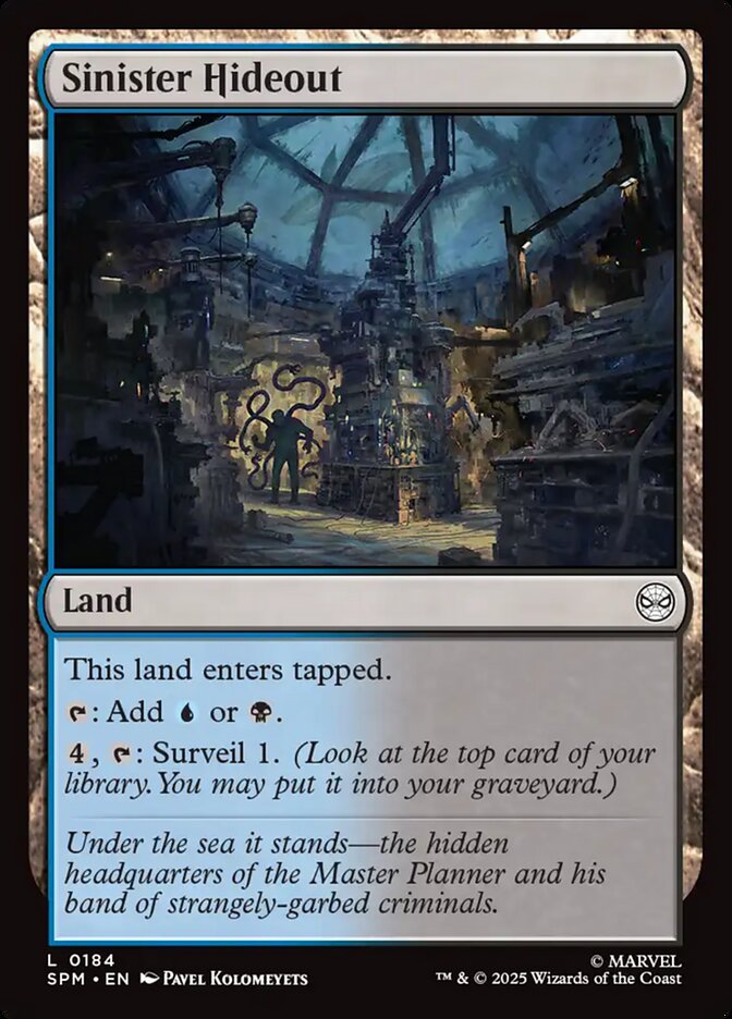 Sinister Hideout card front