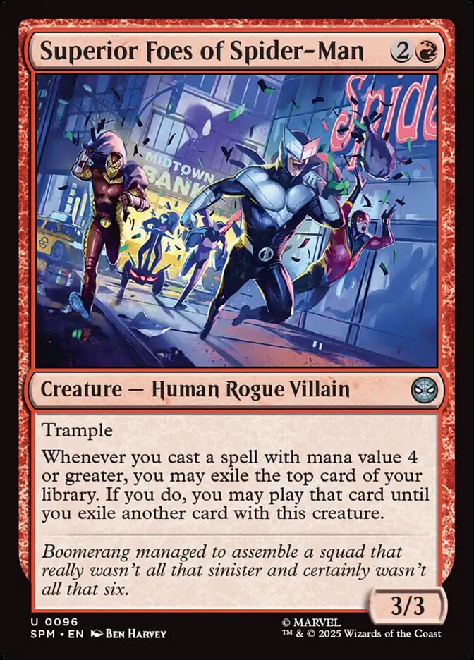 Superior Foes of Spider-Man card front