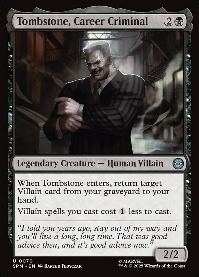 Tombstone, Career Criminal card front