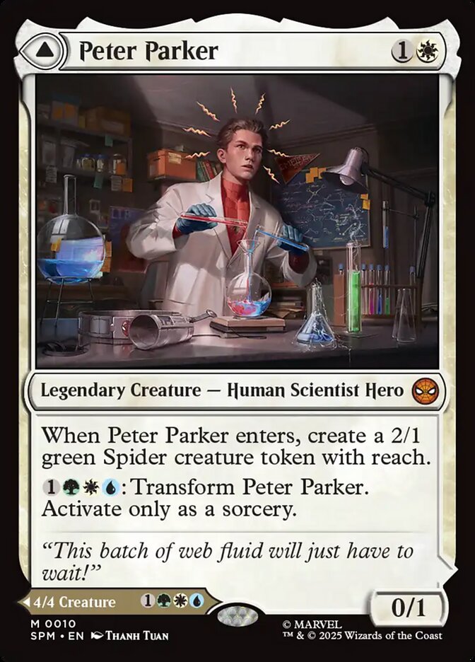 Peter Parker card front
